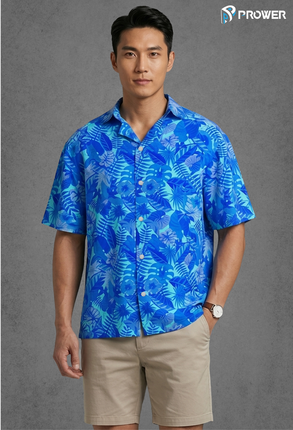 Prower Hawaiian Shirt - L, Hawaii-Blue image