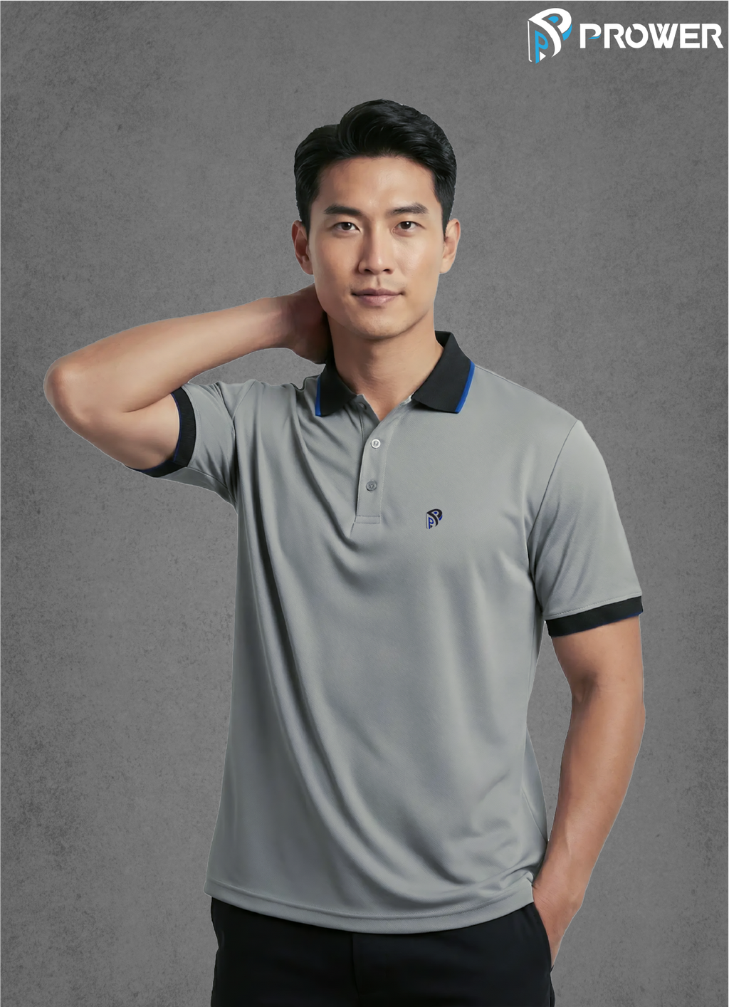 Prower Pro Classic Polo - S, Light Grey image