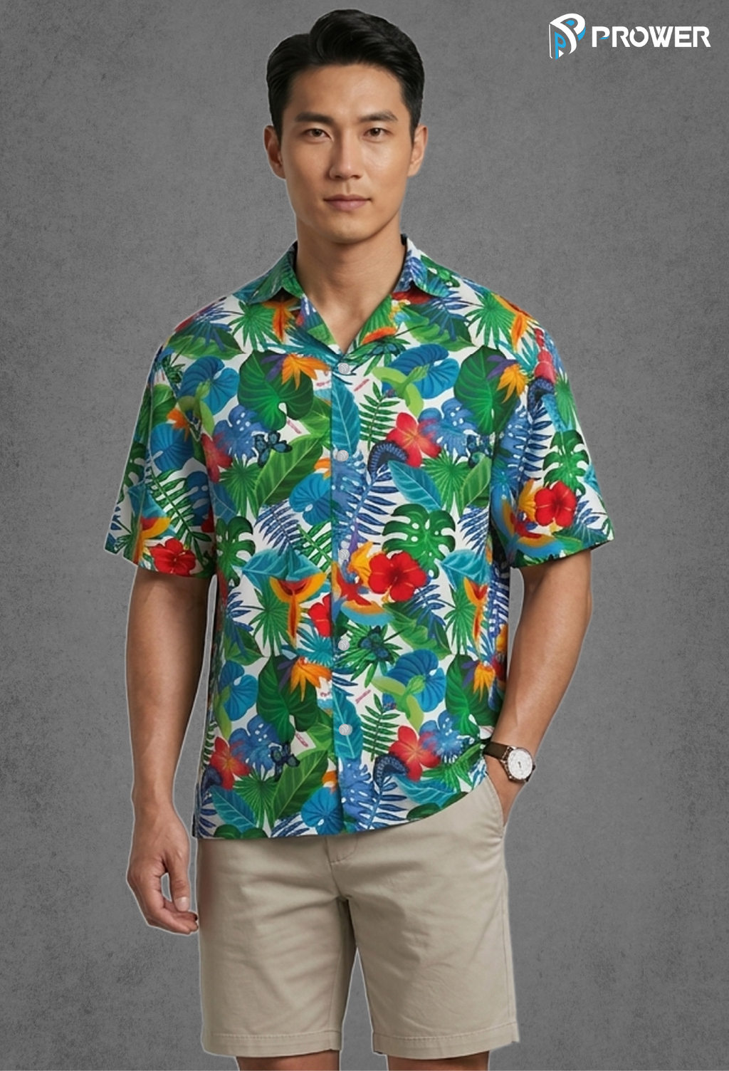 Prower Hawaiian Shirt - S, Hawaii-Floral-01 image
