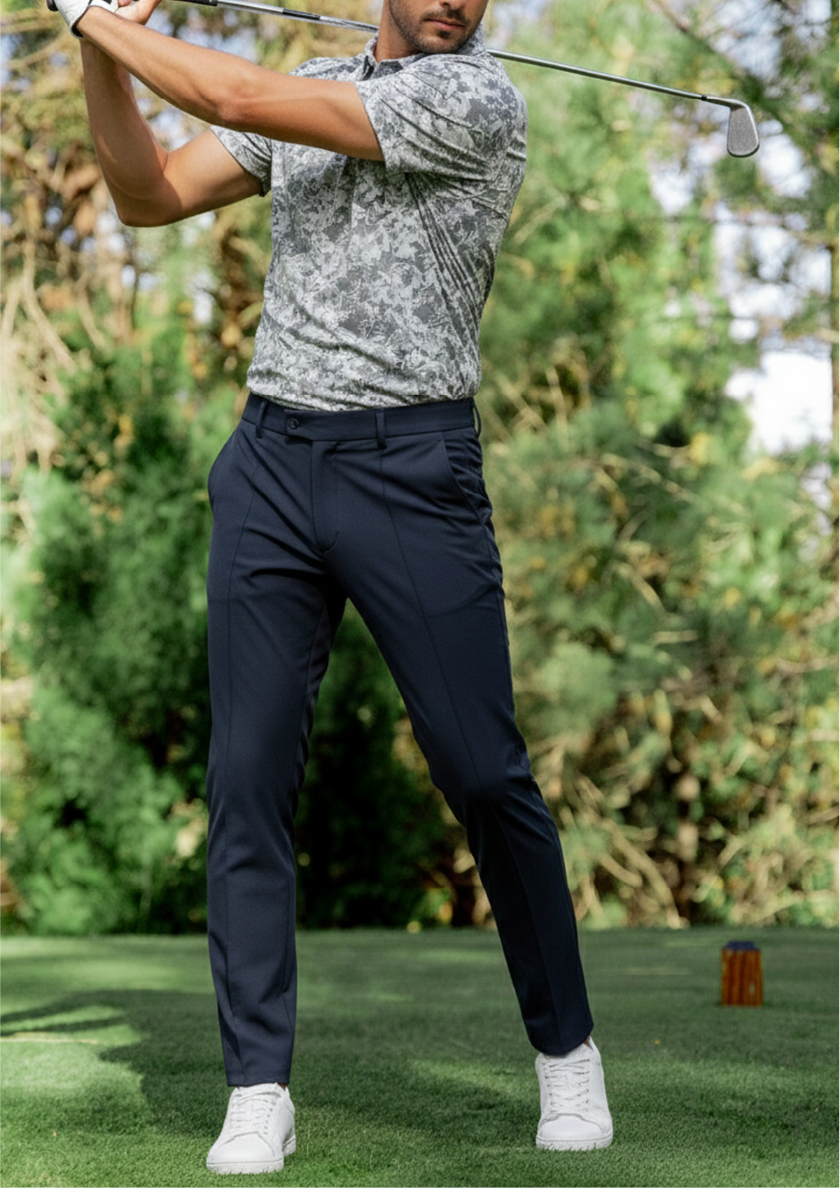 Prower Axis Pintuck - Sporty Pants - Navy, 36 image