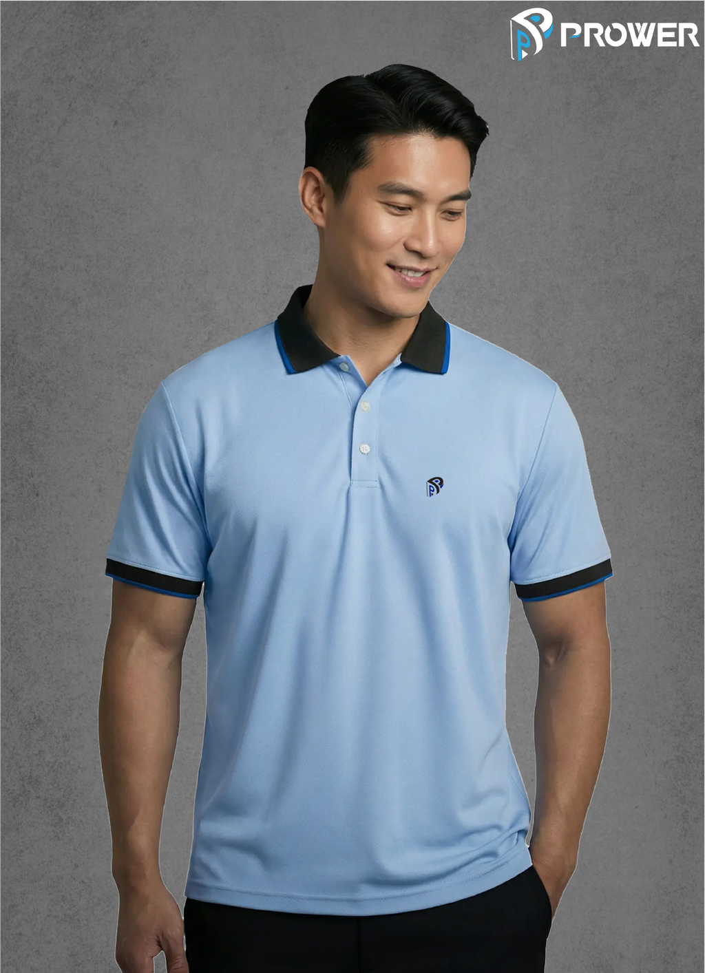 Prower Pro Classic Polo - L, Light blue image