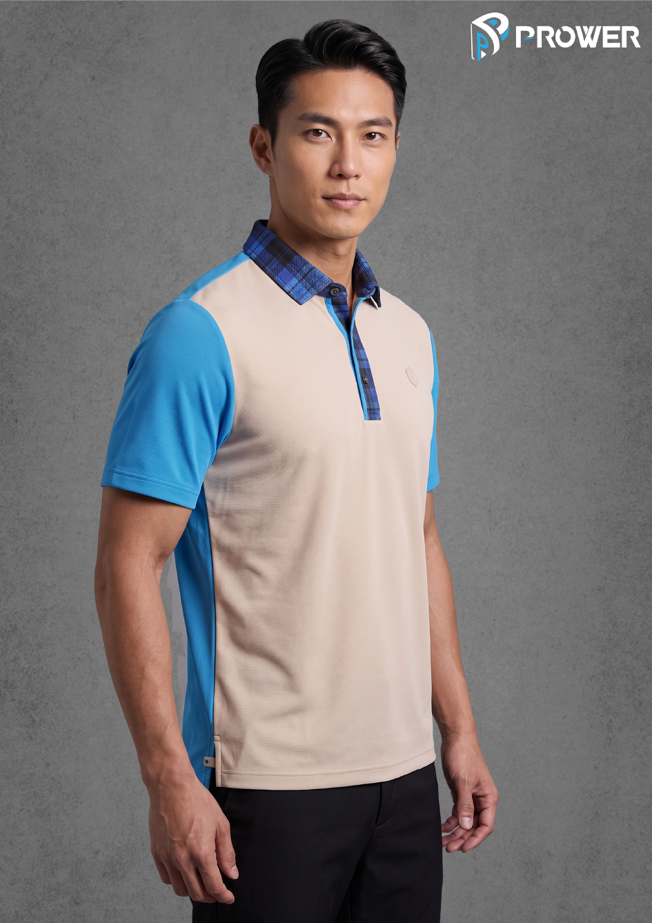Pro Classic Polo Checkered - L, LT Pink/Blue image