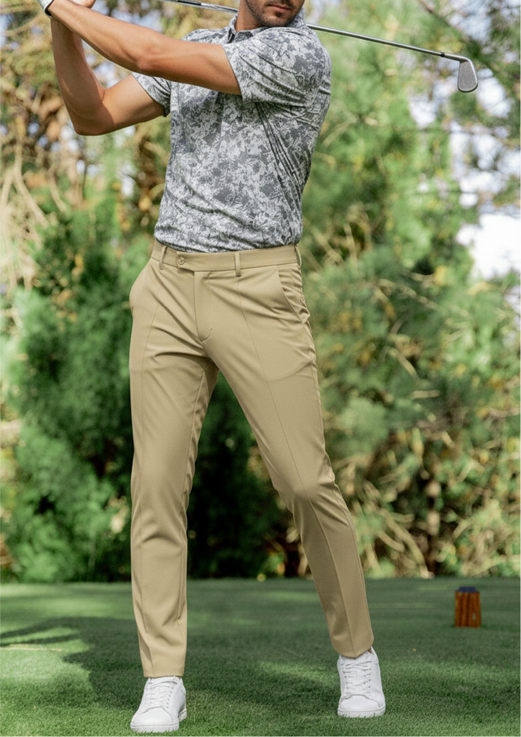 Prower Axis Pintuck - Sporty Pants - Khaki, 36 image