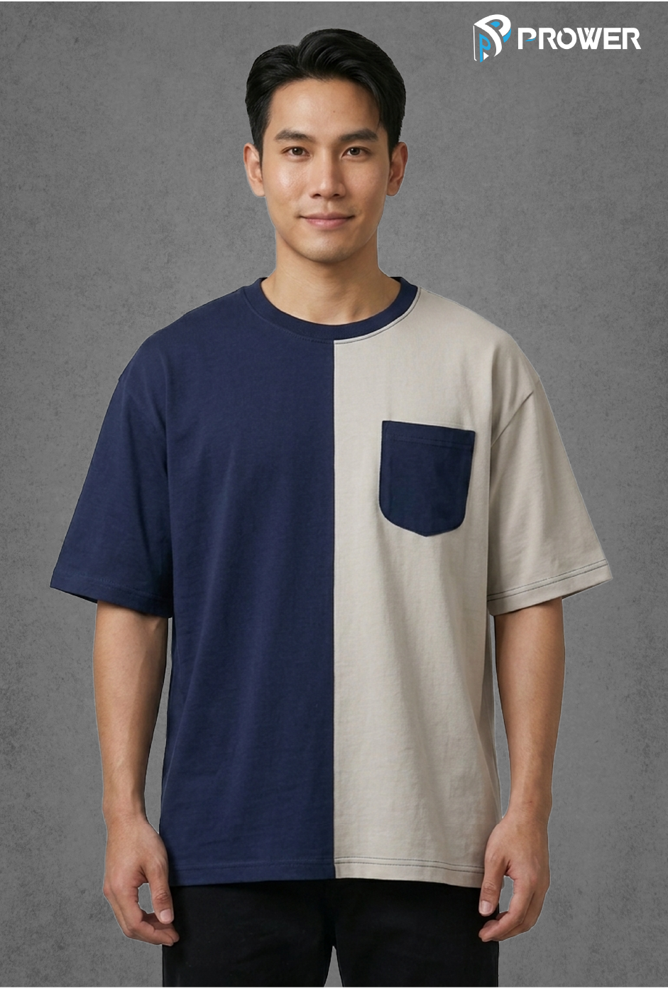 Dual Tone - Oversized Tee - Pigment/grey, L image