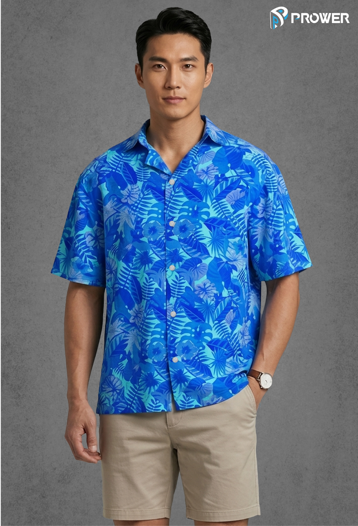 Prower Hawaiian Shirt - S, Hawaii-Blue image