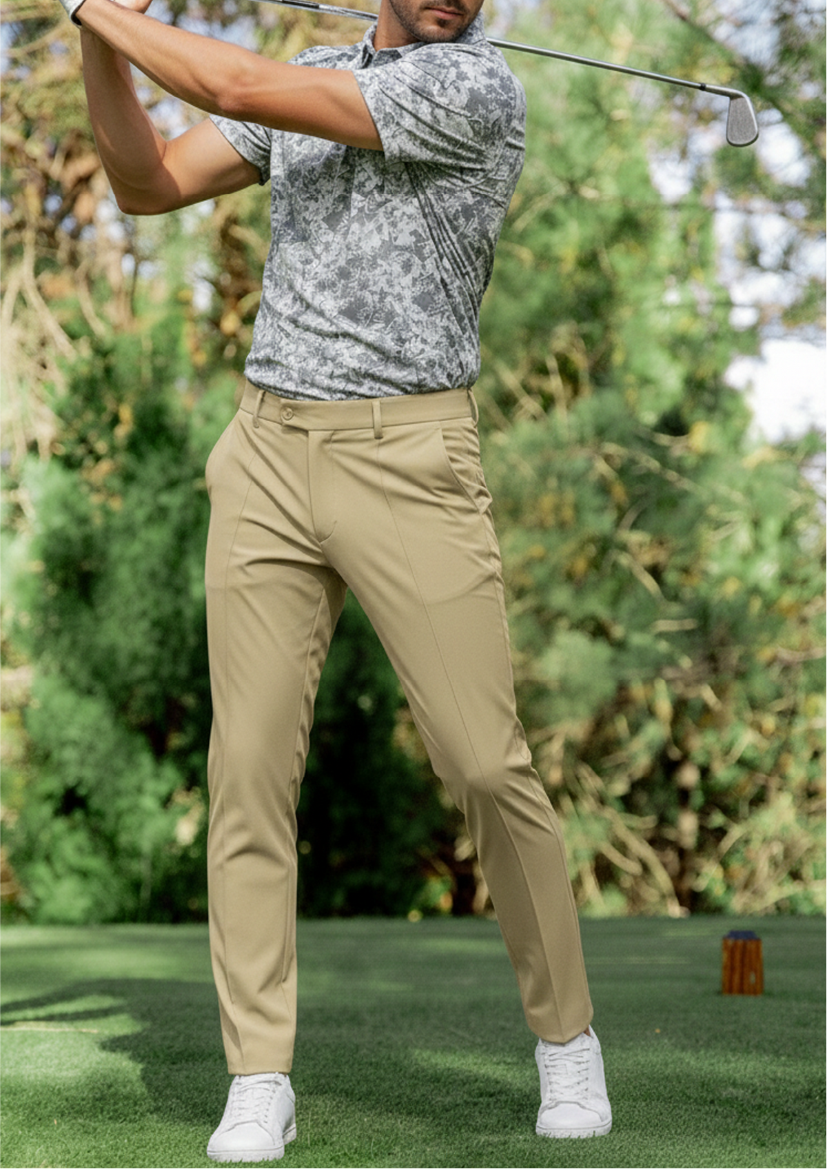 Prower Axis Pintuck - Sporty Pants - Khaki, 34 image